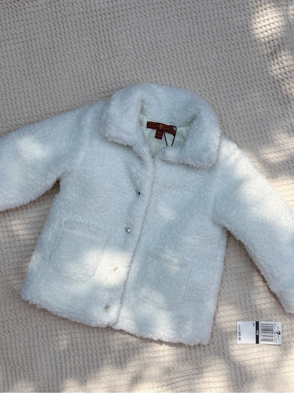 7 For All Mankind 18m White Sherpa Jacket